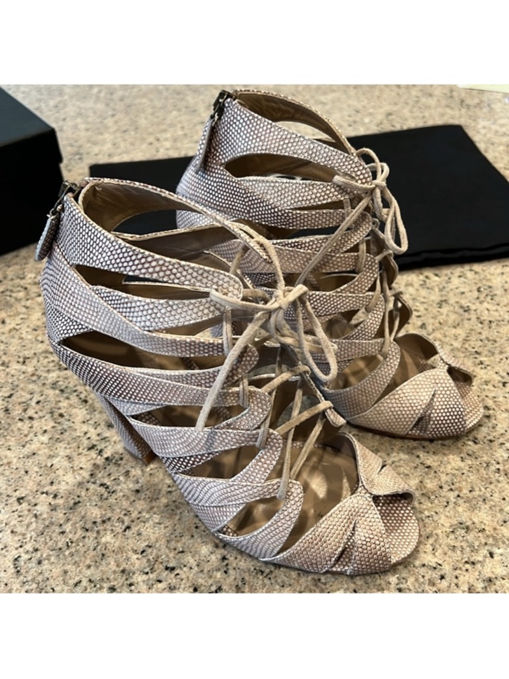 Delman caged heels